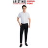 Quần Âu Nam Aristino Quần Tây ATR0230S2 màu đen 1 dáng ôm vừa Cropped