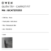 Quần Tây Nam Owen QCAT231253 màu melange ghi đậm trơn dáng carrot fit vải nano