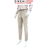 Quần tây Nam Owen QG257109 màu be đậm dáng S-form thể thao chất liệu polyester