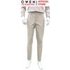 Quần tây Nam Owen QG257109 màu be đậm dáng S-form thể thao chất liệu polyester