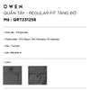 Quần Tây Nam Owen QRT231258 màu Twill ghi Dáng Regular Fit Cạp Tăng Đơ vải polyester