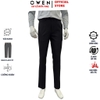Quần tây Nam Owen QRT252468R2 màu đen dáng suông regular fit cạp tăng đơ chất liệu nano