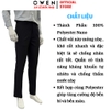 Quần tây Nam Owen QRT252468R2 màu đen dáng suông regular fit cạp tăng đơ chất liệu nano
