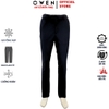 Quần tây Nam Owen QRT252552 màu đen dáng suông regular fit cạp tăng đơ chất liệu polyester