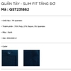 Quần Tây Nam Owen QST231862 màu xanh caro đen dáng slim fit cạp tăng đơ chất liệu polyester