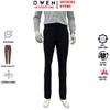 Quần tây Nam Owen QST252470R2 màu đen dáng ôm slim fit cạp tăng đơ chất liệu nano