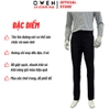 Quần tây Nam Owen QST252470R2 màu đen dáng ôm slim fit cạp tăng đơ chất liệu nano