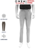 Quần tây Nam Owen QST262090 màu xám nhạt dáng ôm slim fit cạp tăng đơ chất liệu polyester spandex