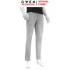 Quần tây Nam Owen QST262090 màu xám nhạt dáng ôm slim fit cạp tăng đơ chất liệu polyester spandex
