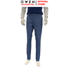 Quần Tây Nam Owen QV265907 Màu xanh dáng ôm slim fit cạp tăng đơ Vải Polyester