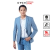 Áo Demi - Blazer Owen BL220693 Kẻ sọc ghi xanh Dáng Regular Fit Vải Polyester