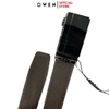 Thắt Lưng Nam Owen BELT232630 Dây Da Màu Nâu Mặt Khóa Trượt Tự Động Chất Liệu Da Bò Thật