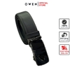 Thắt Lưng Nam Owen BELT256245 dây da này đen sần Mặt Khóa Trượt Tự Động Chất liệu da bò thật