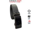 Thắt Lưng Nam Owen BELT251235 dây da này đen sần Mặt Khóa Trượt Tự Động Chất liệu da bò thật