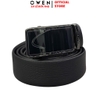 Thắt Lưng Nam Owen BELT251235 dây da này đen sần Mặt Khóa Trượt Tự Động Chất liệu da bò thật