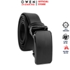 Thắt Lưng Nam Owen BELT251236 dây da này đen sần Mặt Khóa Trượt Tự Động Chất liệu da bò thật