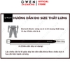 Thắt Lưng Nam Owen BELT261077 day da màu nâu Mặt Khóa Trượt Tự Động chất liệu da bò thật