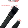 Thắt Lưng Nam Owen BELT256260 dây da này đen sần Mặt Khóa Trượt Tự Động Chất liệu da bò thật