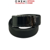 Thắt Lưng Nam Owen BELT256260 dây da này đen sần Mặt Khóa Trượt Tự Động Chất liệu da bò thật