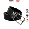 Thắt Lưng Nam Owen BELT261065 dây da màu đen Mặt Khóa Kim chất liệu da bò thật