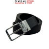 Thắt Lưng Nam Owen BELT261065 dây da màu đen Mặt Khóa Kim chất liệu da bò thật