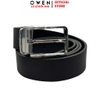 Thắt Lưng Nam Owen BELT261065 dây da màu đen Mặt Khóa Kim chất liệu da bò thật