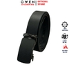 Thắt Lưng Nam Owen BELT261070 day da màu đen Mặt Khóa Trượt Tự Động chất liệu da bò thật