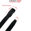Thắt Lưng Nam Owen BELT261070 day da màu đen Mặt Khóa Trượt Tự Động chất liệu da bò thật