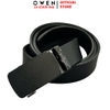 Thắt Lưng Nam Owen BELT261070 day da màu đen Mặt Khóa Trượt Tự Động chất liệu da bò thật