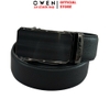 Thắt Lưng Nam Owen BELT261071 day da màu đen Mặt Khóa Trượt Tự Động chất liệu da bò thật