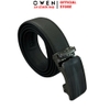 Thắt Lưng Nam Owen BELT261071 day da màu đen Mặt Khóa Trượt Tự Động chất liệu da bò thật