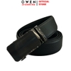 Thắt Lưng Nam Owen BELT261071 day da màu đen Mặt Khóa Trượt Tự Động chất liệu da bò thật