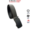 Thắt Lưng Nam Owen BELT261077 day da màu nâu Mặt Khóa Trượt Tự Động chất liệu da bò thật