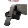 Thắt Lưng Nam Owen BELT261077 day da màu nâu Mặt Khóa Trượt Tự Động chất liệu da bò thật