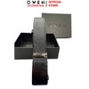 Thắt Lưng Nam Owen BELT261078 day da màu đen Mặt Khóa Trượt Tự Động chất liệu da bò thật