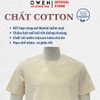 Áo thun nam Tay Ngắn Không Cổ Owen TSN260136 màu be dáng suông relax fit cổ tròn chất liệu cotton