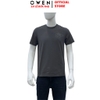 Áo thun nam Tay Ngắn Không Cổ Owen TSN260137 màu xám dáng suông relax fit cổ tròn chất liệu cotton