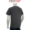 Áo thun nam Tay Ngắn Không Cổ Owen TSN260137 màu xám dáng suông relax fit cổ tròn chất liệu cotton
