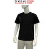Áo thun nam Tay Ngắn Không Cổ Owen TSN260140 màu đen dáng relaxfit chất liệu cotton polyester spandex