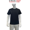 Áo thun nam Tay Ngắn Không Cổ Owen TSN260140 màu đen dáng relaxfit chất liệu cotton polyester spandex