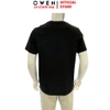 Áo thun nam Tay Ngắn Không Cổ Owen TSN260140 màu đen dáng relaxfit chất liệu cotton polyester spandex
