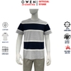 Áo thun nam Tay Ngắn Không Cổ Owen TSN260142 màu xanh tím than dáng suông regular fit cổ tròn chất liệu cotton spandex