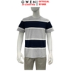 Áo thun nam Tay Ngắn Không Cổ Owen TSN260142 màu xanh tím than dáng suông regular fit cổ tròn chất liệu cotton spandex
