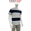 Áo thun nam Tay Ngắn Không Cổ Owen TSN260142 màu xanh tím than dáng suông regular fit cổ tròn chất liệu cotton spandex