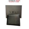 Ví Da Nam Owen VD268700_BL Đen Dáng Ngang Chất Liệu 100% Da Bò Thật