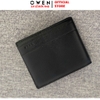 Ví Nam Owen Ví Da Bóp Nam VD232666 màu đen da trơn kiểu dáng ví ngang chất liệu da bò thật