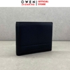 Ví Nam Owen Ví Da Bóp Nam VD232666 màu đen da trơn kiểu dáng ví ngang chất liệu da bò thật