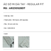 Áo Sơ Mi Nam Tay Dài Owen AR230528DT màu kẻ caro xám rêu dáng regular fit tà lượn có túi chất liệu knit