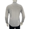 Áo Sơ Mi Nam Tay Dài Owen AR230528DT màu kẻ caro xám rêu dáng regular fit tà lượn có túi chất liệu knit