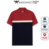 Áo Thun Polo Nam Cổ Bẻ Aristino APS134S3 màu Cam 110 kẻ Jacquard